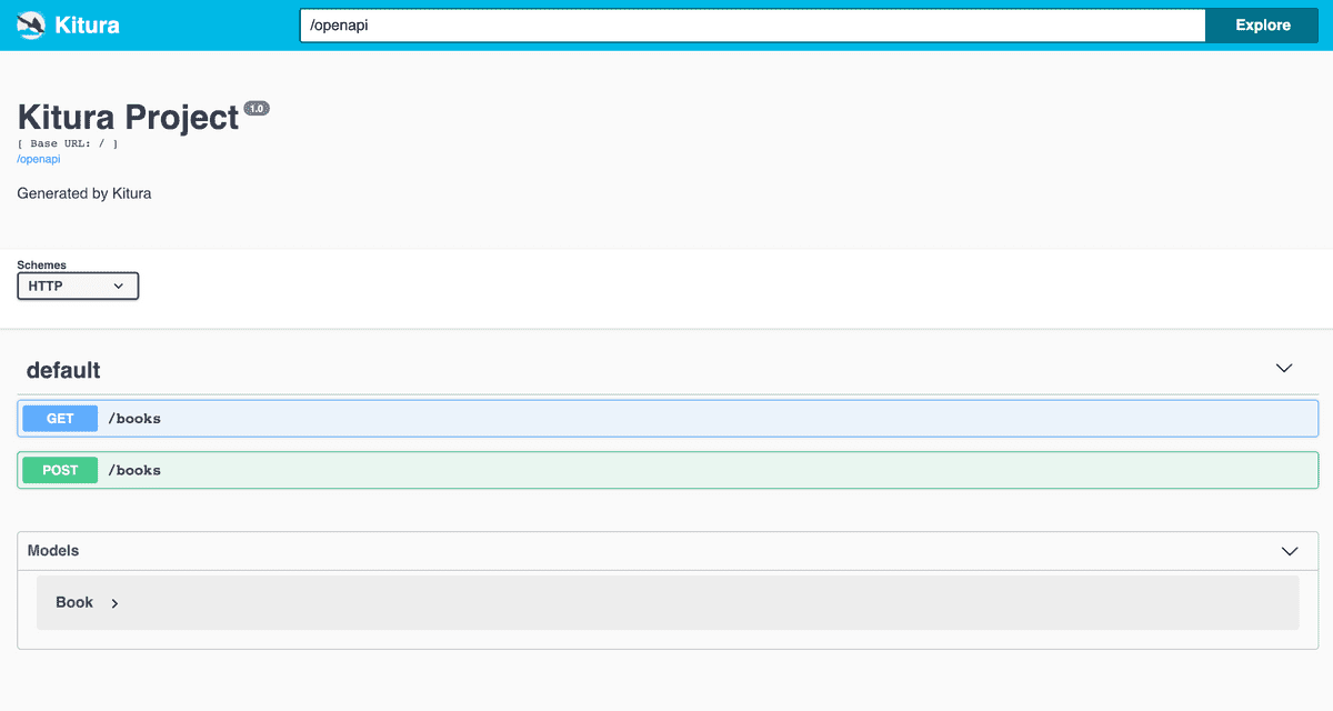 Kitura OpenAPI routes list